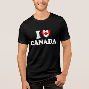 I Love Canada - Proud Canadian Tri-Blend Shirt