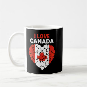 I Love Canada Proud To Be Canadian Flag Canada Coffee Mug