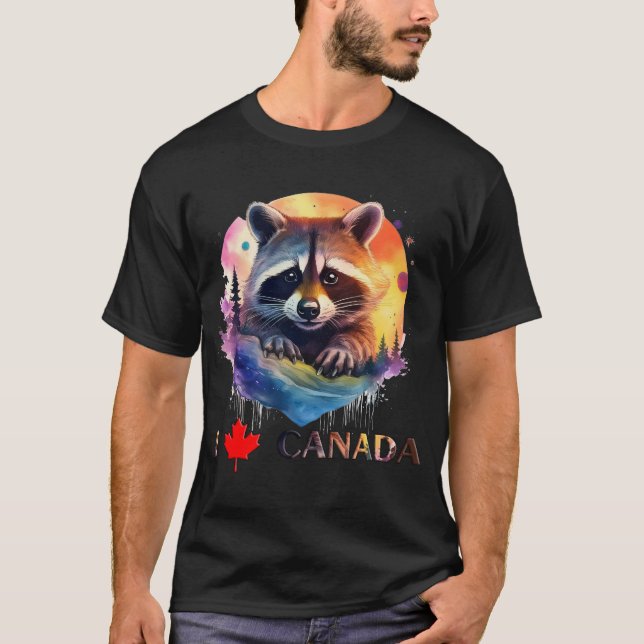 I love Canada,  racoon, T-Shirt (Front)