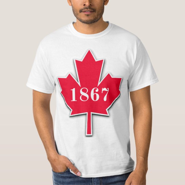 I LOVE Canada - Red Maple Leaf - Est 1867 T-Shirt (Front)