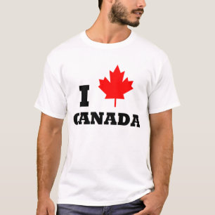I Love Canada Red Maple Leaf T-shirt