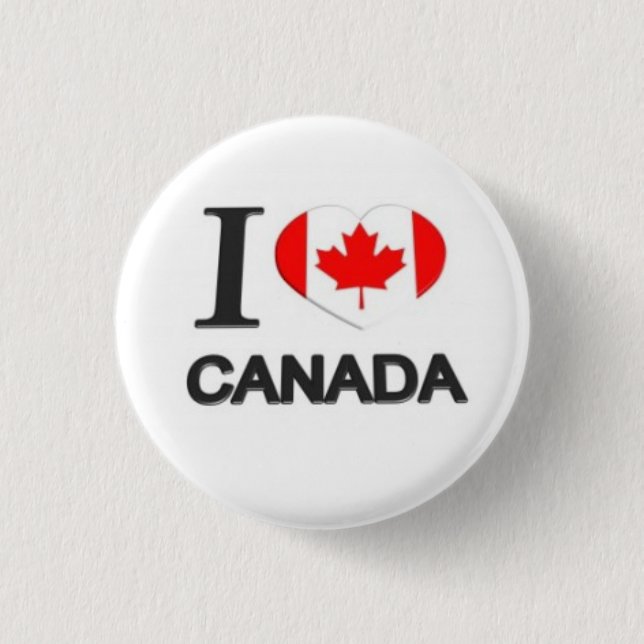 I Love Canada - Red Taco antitrump Trucker  3 Cm Round Badge (Front)