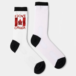 I Love Canada Socks Canada Souvenir Socks Custom