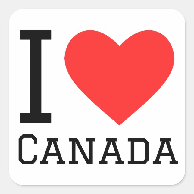 I love canada square sticker (Front)