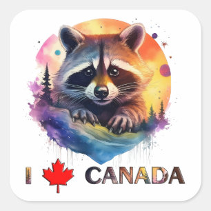 I love Canada Square Sticker