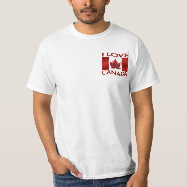 I Love Canada T-shirt Canada Souvenir Men's Shirt (Front)