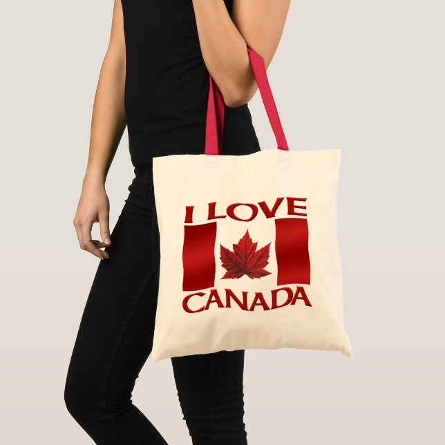 I Love Canada Tote Bags Custom I Love Canada Bag (Front (Product))