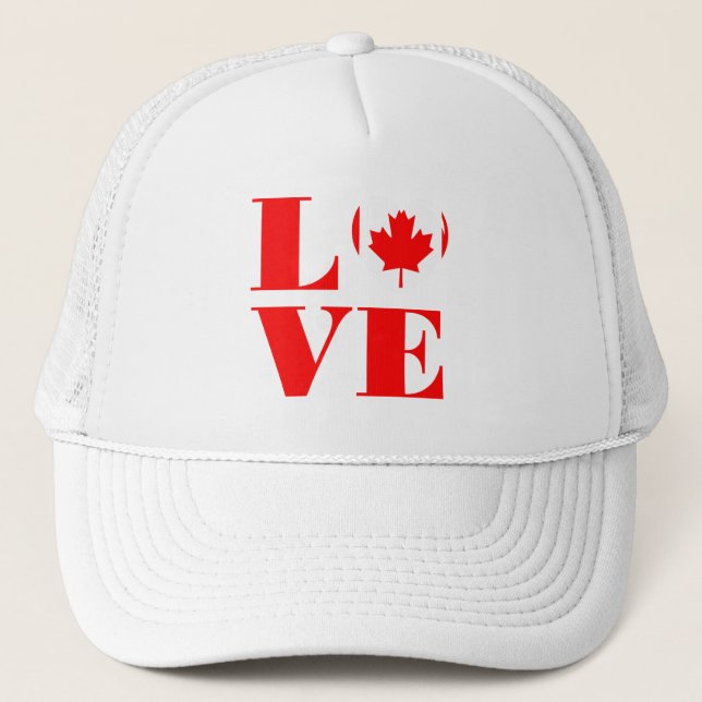I love Canada Trucker Hat (Front)