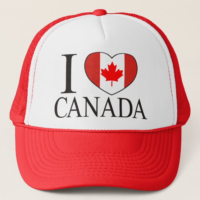 I Love Canada Trucker Hat (Front)