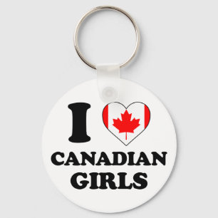 I love Canadian girls Key Ring