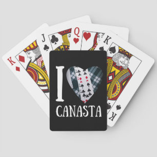 I love canasta heart Funny canasta Playing Cards