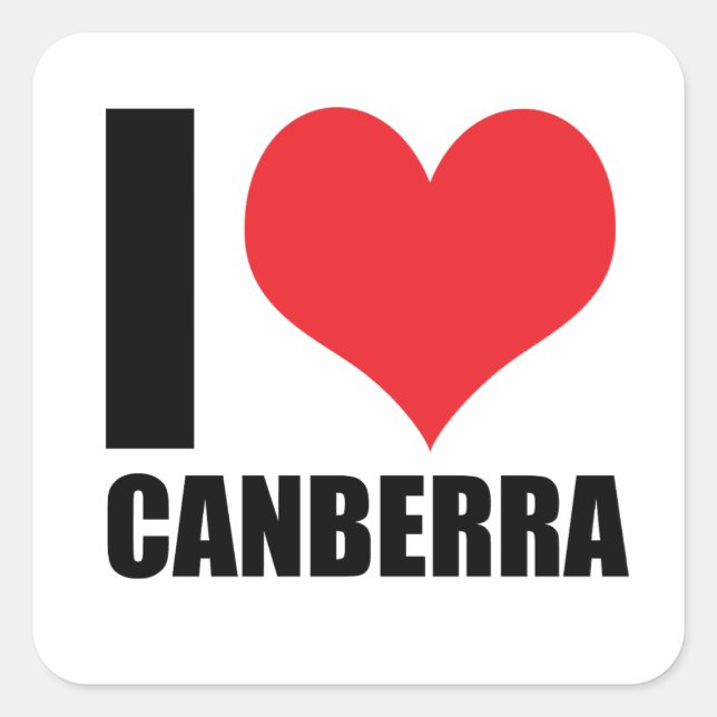 I love Canberra  Square Sticker (Front)