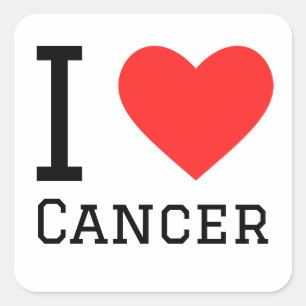 I love cancer square sticker