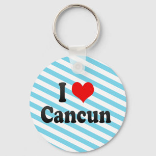 I Love Cancun, Mexico Key Ring