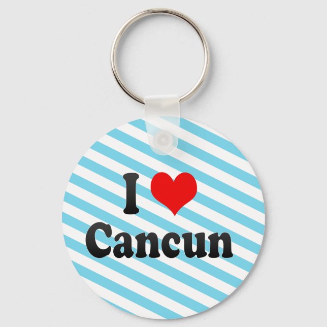 I Love Cancun, Mexico Key Ring (Front)