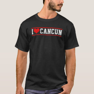 I Love Cancun Mexico Souvenir Matching Family Vaca T-Shirt