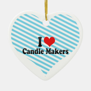 I Love Candle Makers Ceramic Tree Decoration