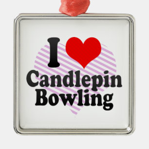 I love Candlepin Bowling Metal Tree Decoration