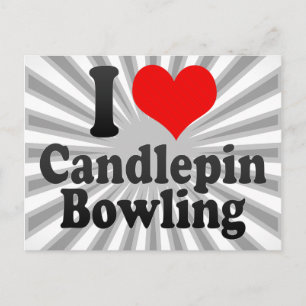 I love Candlepin Bowling Postcard