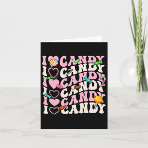 I Love Candy Halloween Party Cute Trick Or Treat C Card