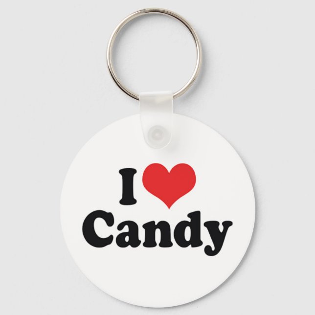 I Love Candy Keychain (Front)