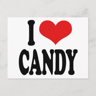 I Love Candy` Postcard