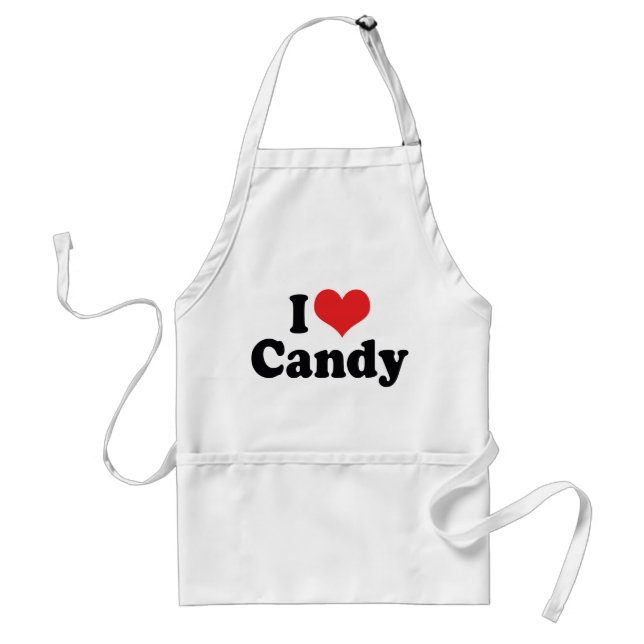 I Love Candy Standard Apron (Front)