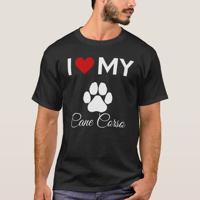  I love Cane Corso custom name T-Shirt (Front)