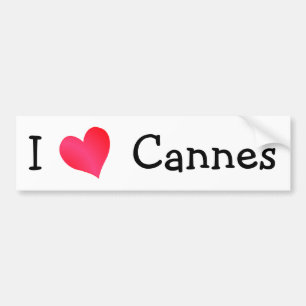 I Love Cannes Bumper Sticker