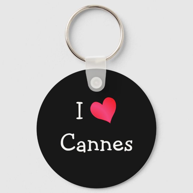 I Love Cannes Key Ring (Front)