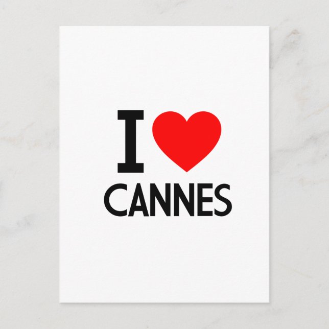I Love Cannes Postcard (Front)