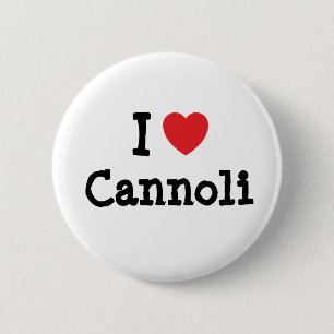 I love Cannoli heart T-Shirt 6 Cm Round Badge