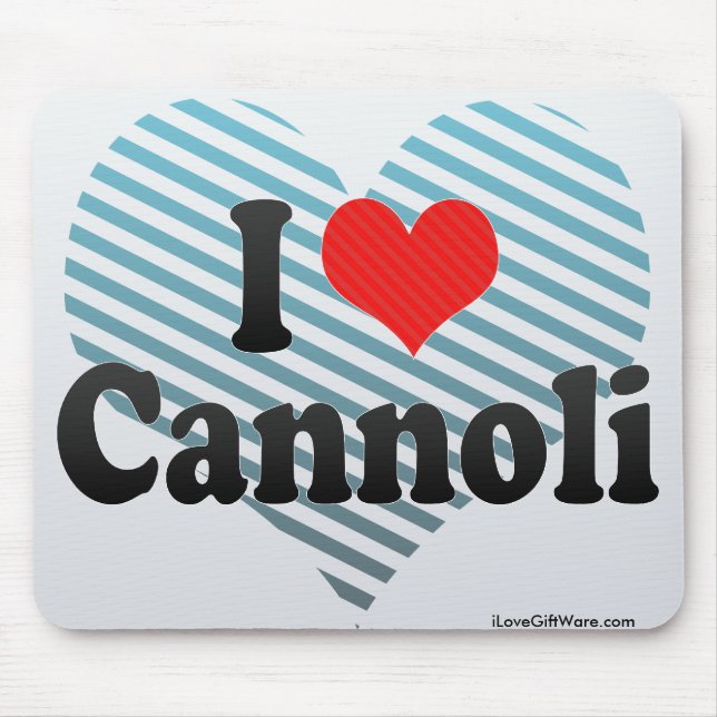 I Love Cannoli Mouse Mat (Front)
