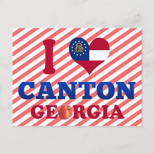 I Love Canton, Georgia Postcard (Front)