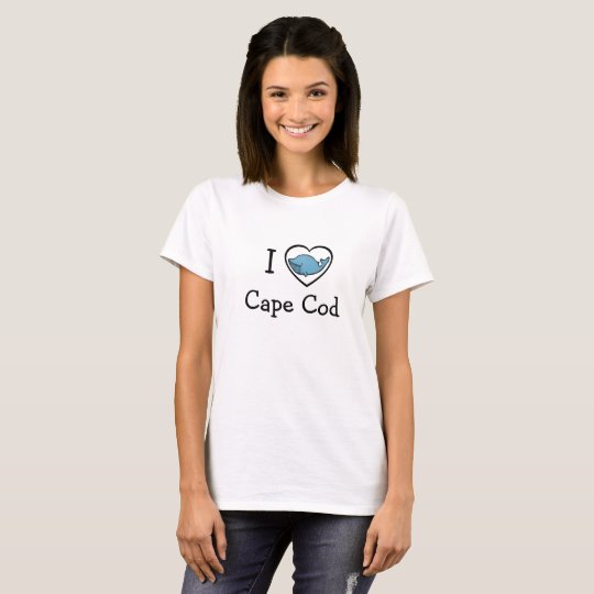 I Love Cape Cod Whale in Heart Shirt