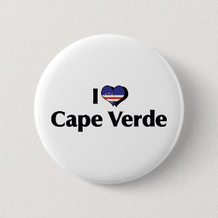 I Love Cape Verde Flag 6 Cm Round Badge