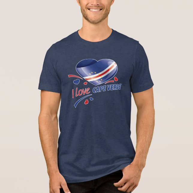 I Love Cape Verde Tri-Blend Shirt (Front)
