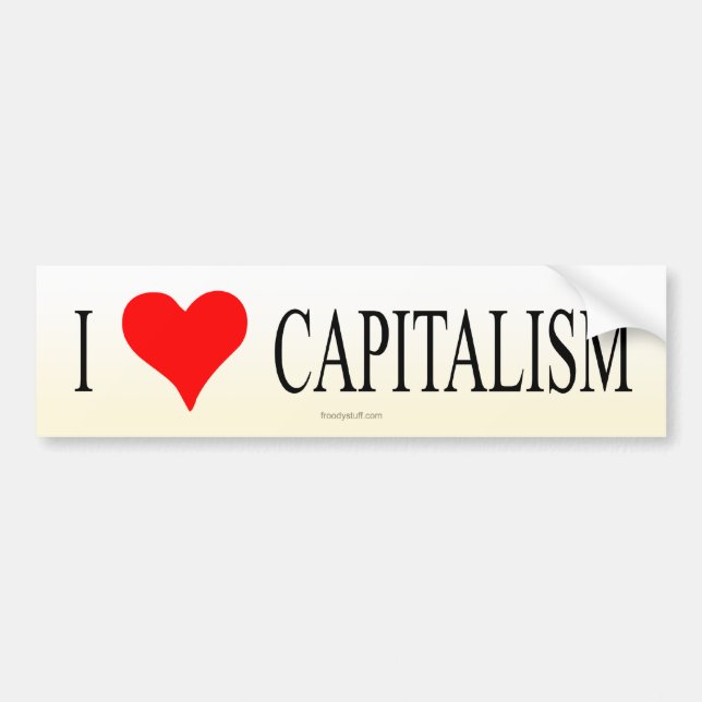 I Love Capitalism Bumper Sticker (Front)