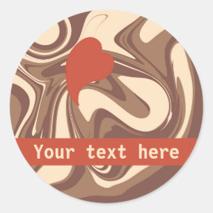I love cappuccino custom classic round sticker
