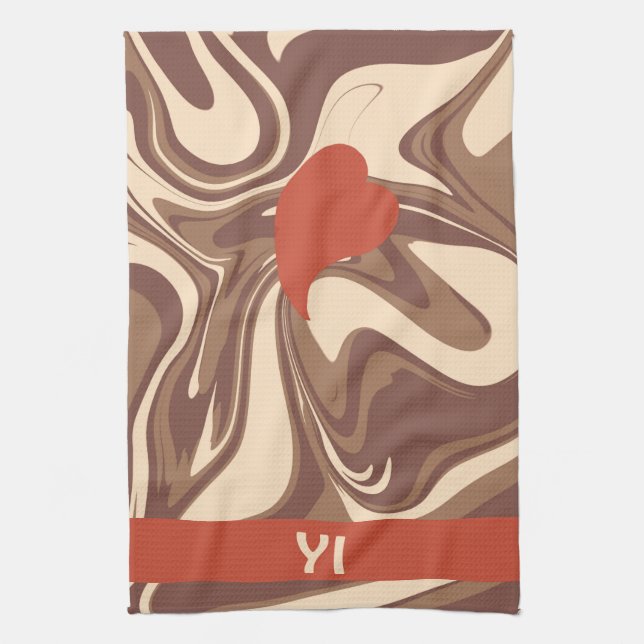 I love cappuccino  kitchen towel (Vertical)