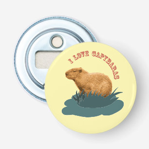 I Love Capybaras Cute Capybara Lover Bottle Opener