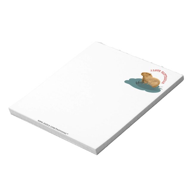 I Love Capybaras Cute Capybara Lover Notepad (Rotated)