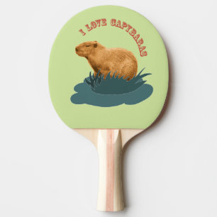 I Love Capybaras Cute Capybara Lover Ping Pong Paddle