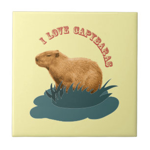 I Love Capybaras Cute Capybara Lover Tile