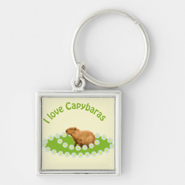 I love Capybaras Key Ring (Front)