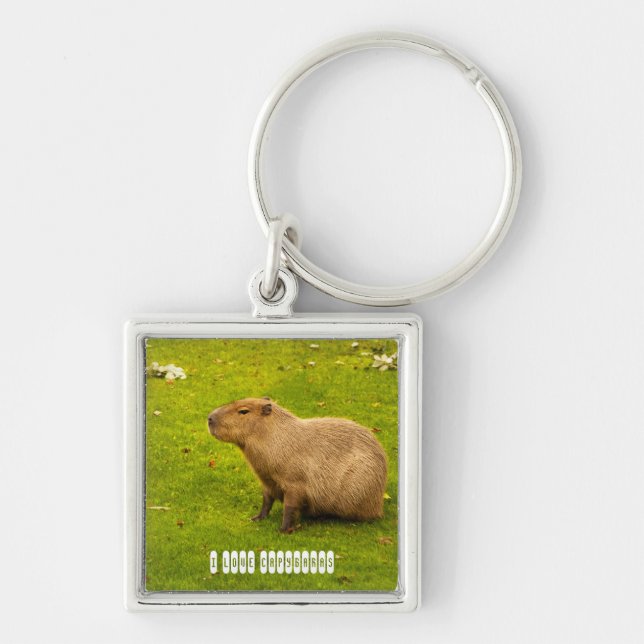 I love Capybaras Keychain (Front)