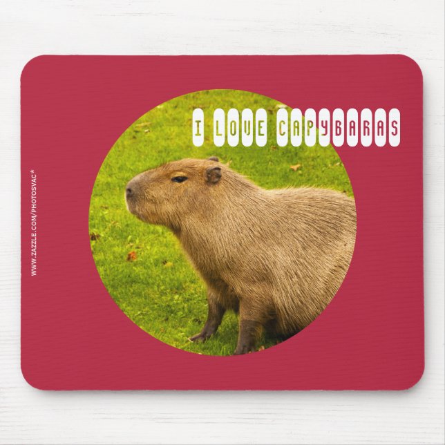 I love Capybaras Mousepad (Front)