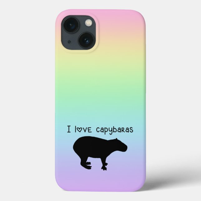 I Love Capybaras Rainbow Case-Mate iPhone Case (Back)