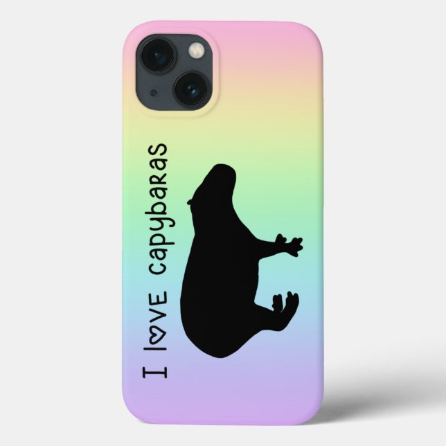 I Love Capybaras Rainbow Case-Mate iPhone Case (Back)