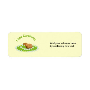 I love Capybaras Return Address Label